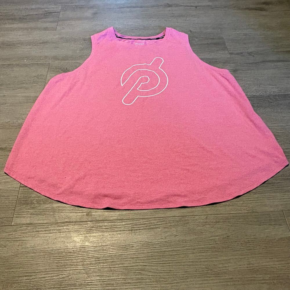 Peloton Muscle Tank Womens 1X Pink Together We Go Far Workout Top Sleeveless - Picture 2 of 10